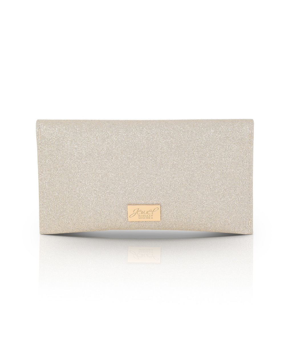 Gold | Sarah Envelope Clutch with Crystal Brooch