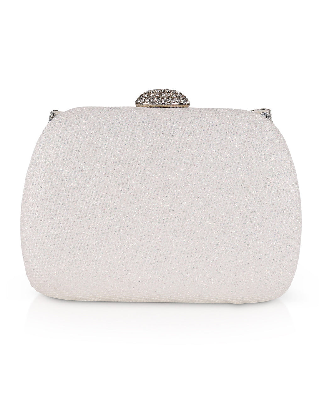 White | Emmy Crystal Bow Minaudiere Back