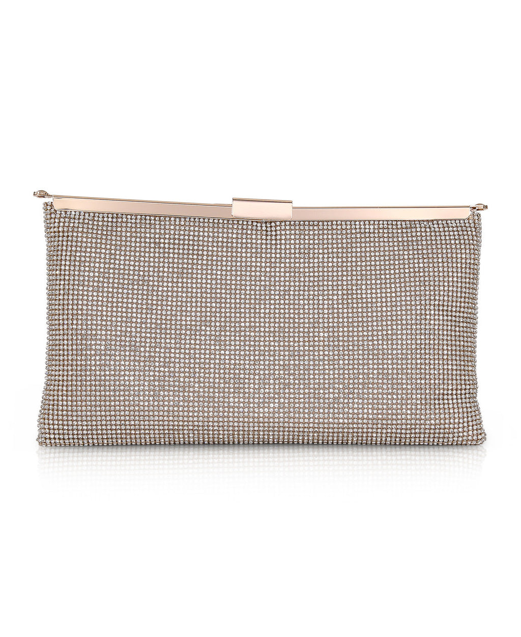 Gold | Kendry Micro Crystal Frame Pouch Front