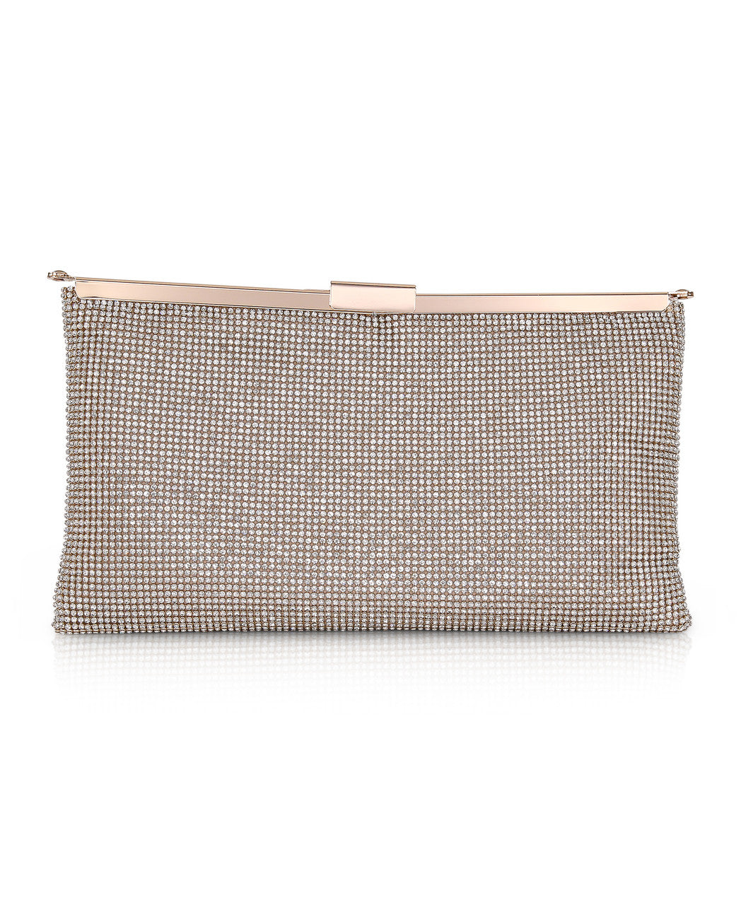 Gold | Kendry Micro Crystal Frame Pouch Front