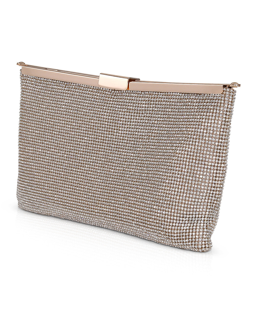 Gold | Kendry Micro Crystal Frame Pouch Side