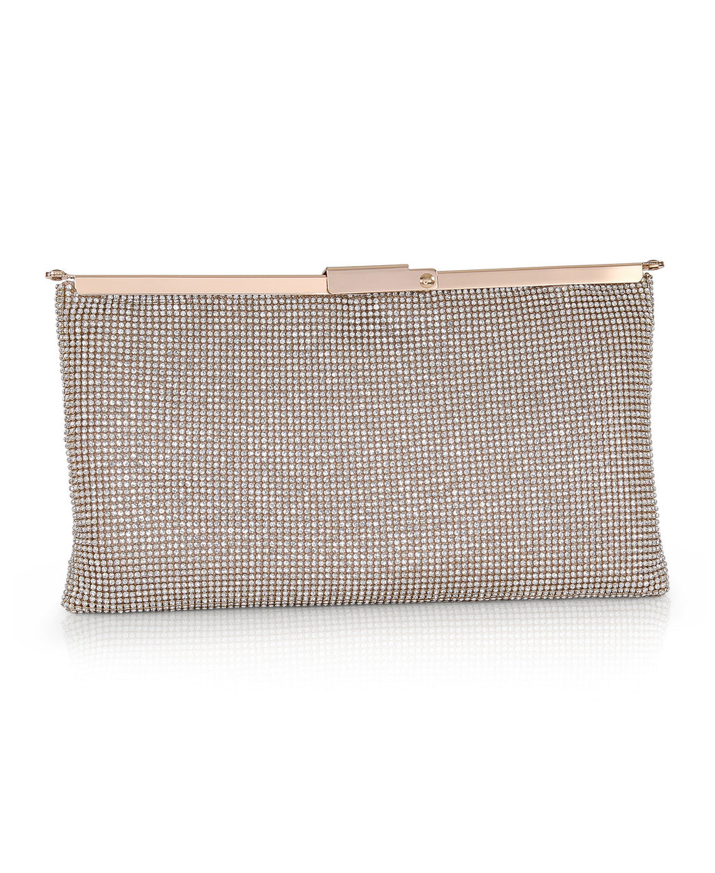 Gold | Kendry Micro Crystal Frame Pouch Back