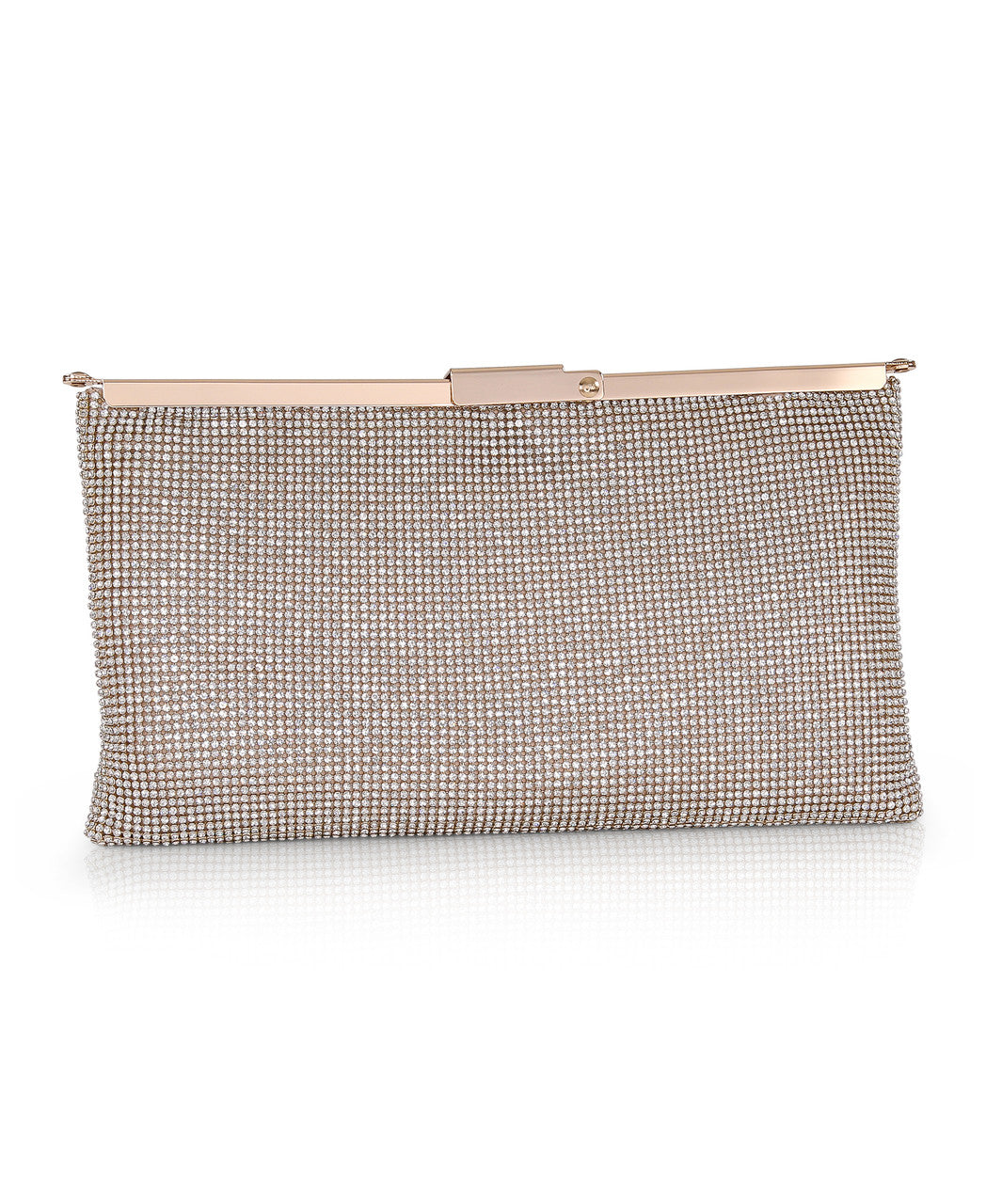 Gold | Kendry Micro Crystal Frame Pouch Back