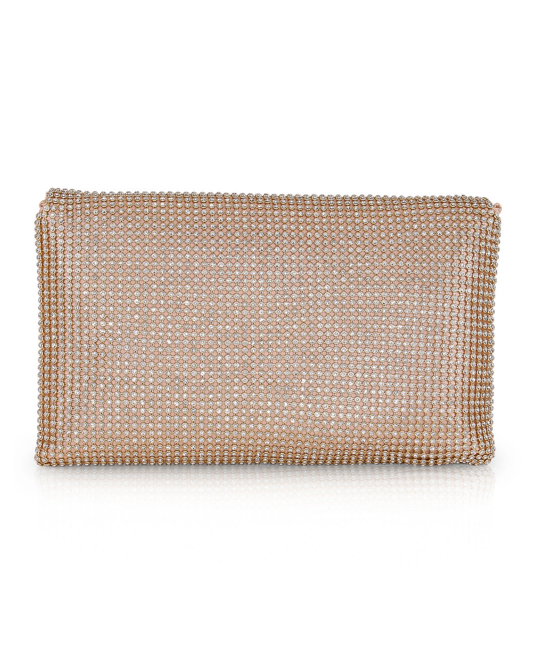 Gold | Noemi Crystal Envelope Clutch Back