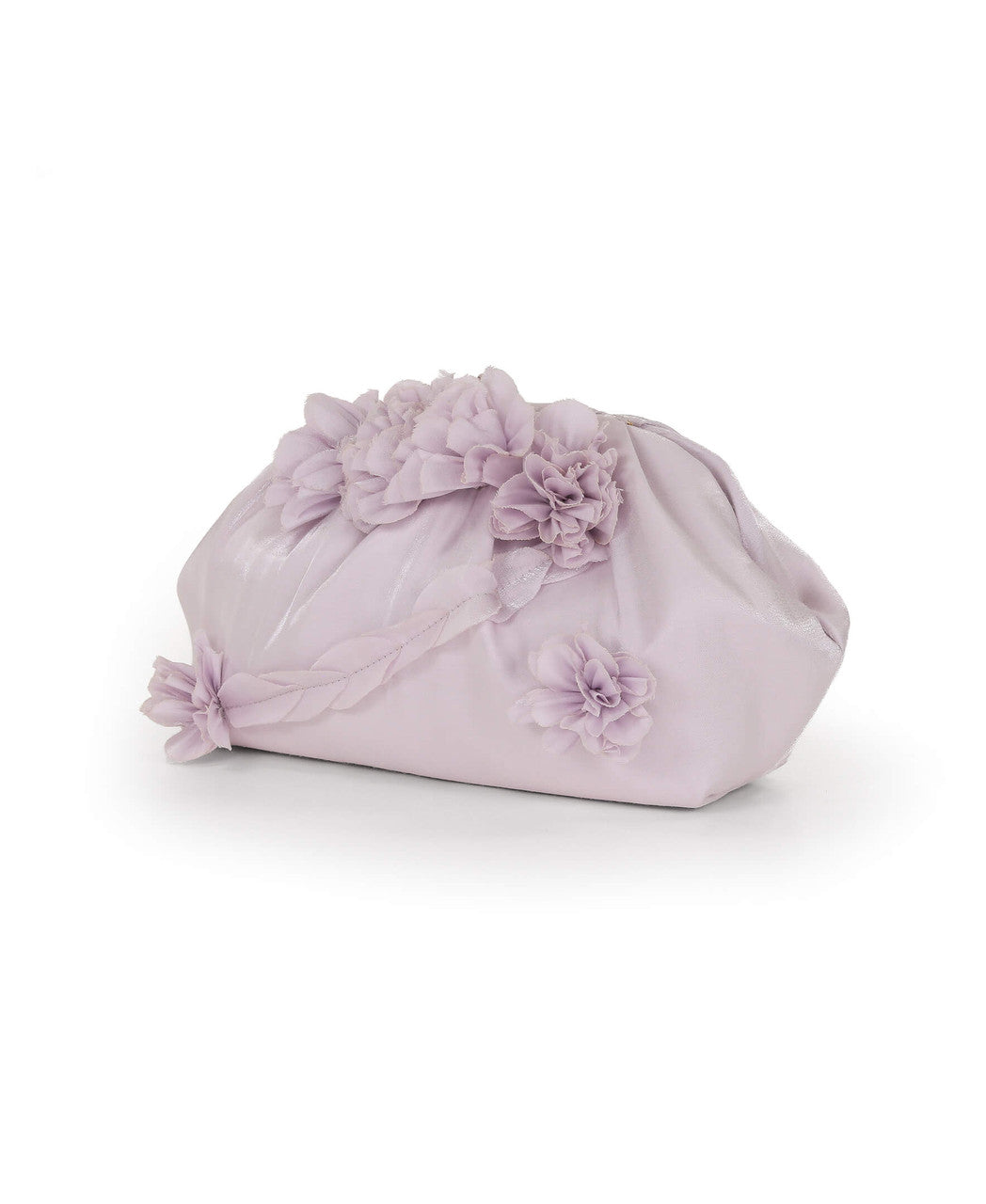 Lilac | Lottie Floral Applique Pouch Clutch