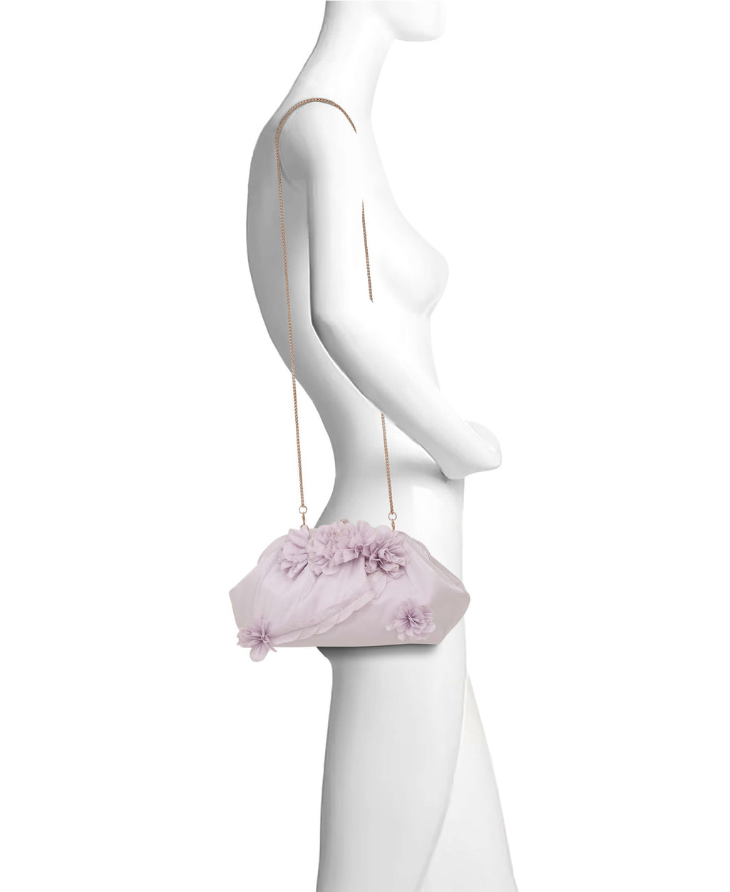 Lilac | Lottie Floral Applique Pouch Clutch