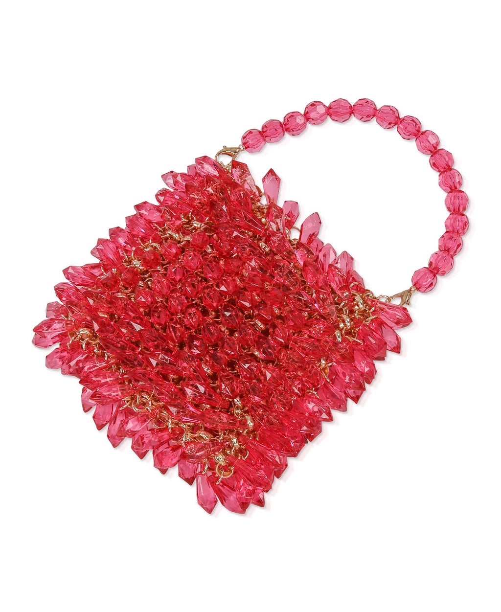 Hot Pink | Lively Dripped Crystal Mini Pouch Crossbody Open