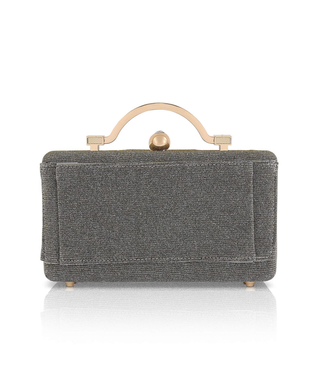Silver Gold | Lara Top Handle Minaudiere Back