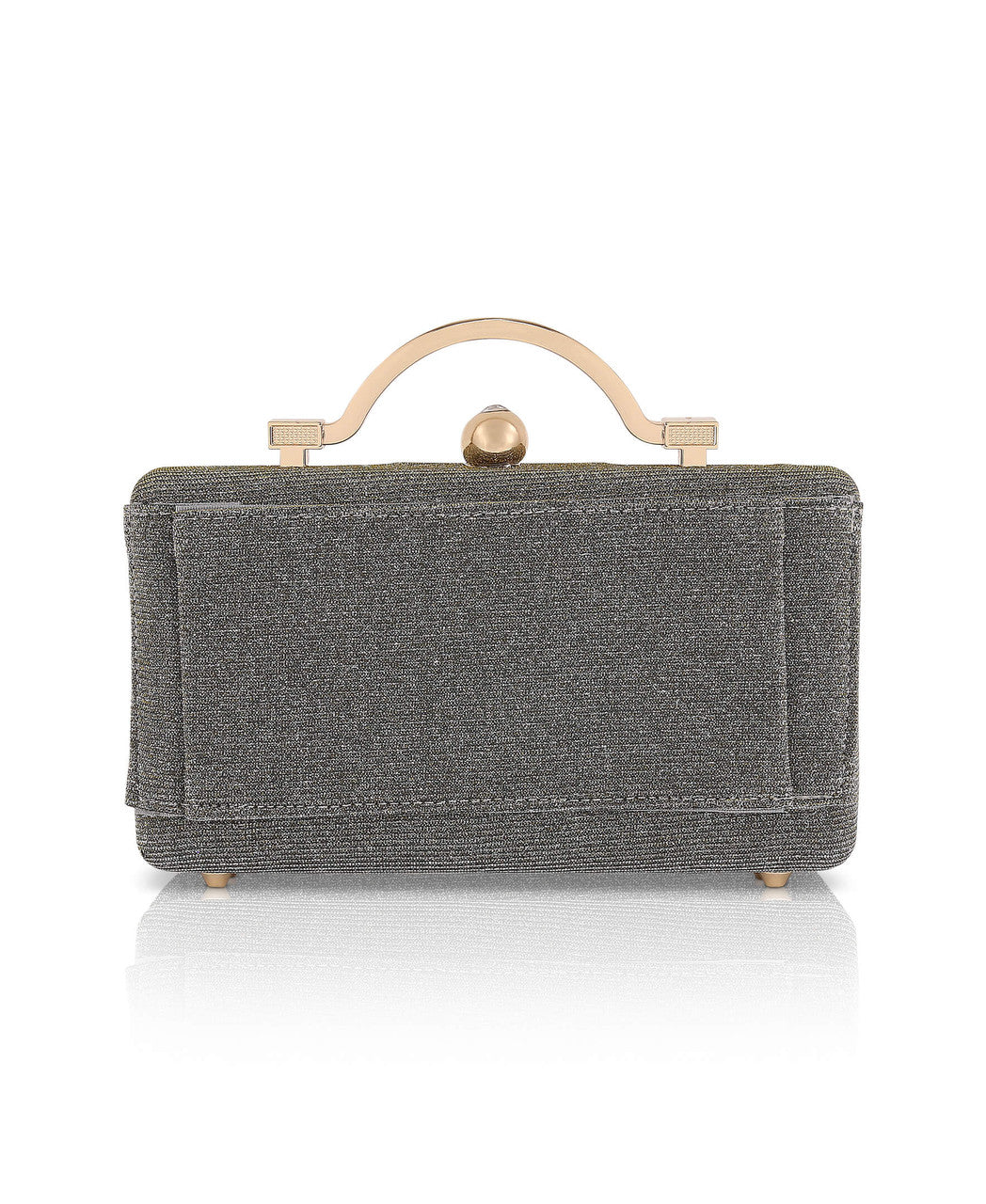 Silver Gold | Lara Top Handle Minaudiere Back