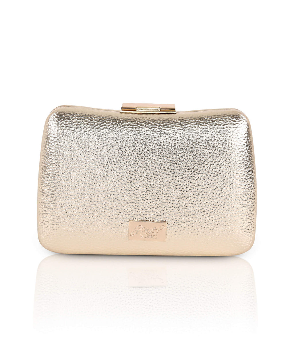 Gold | Tatum Faux Leather Clutch Back