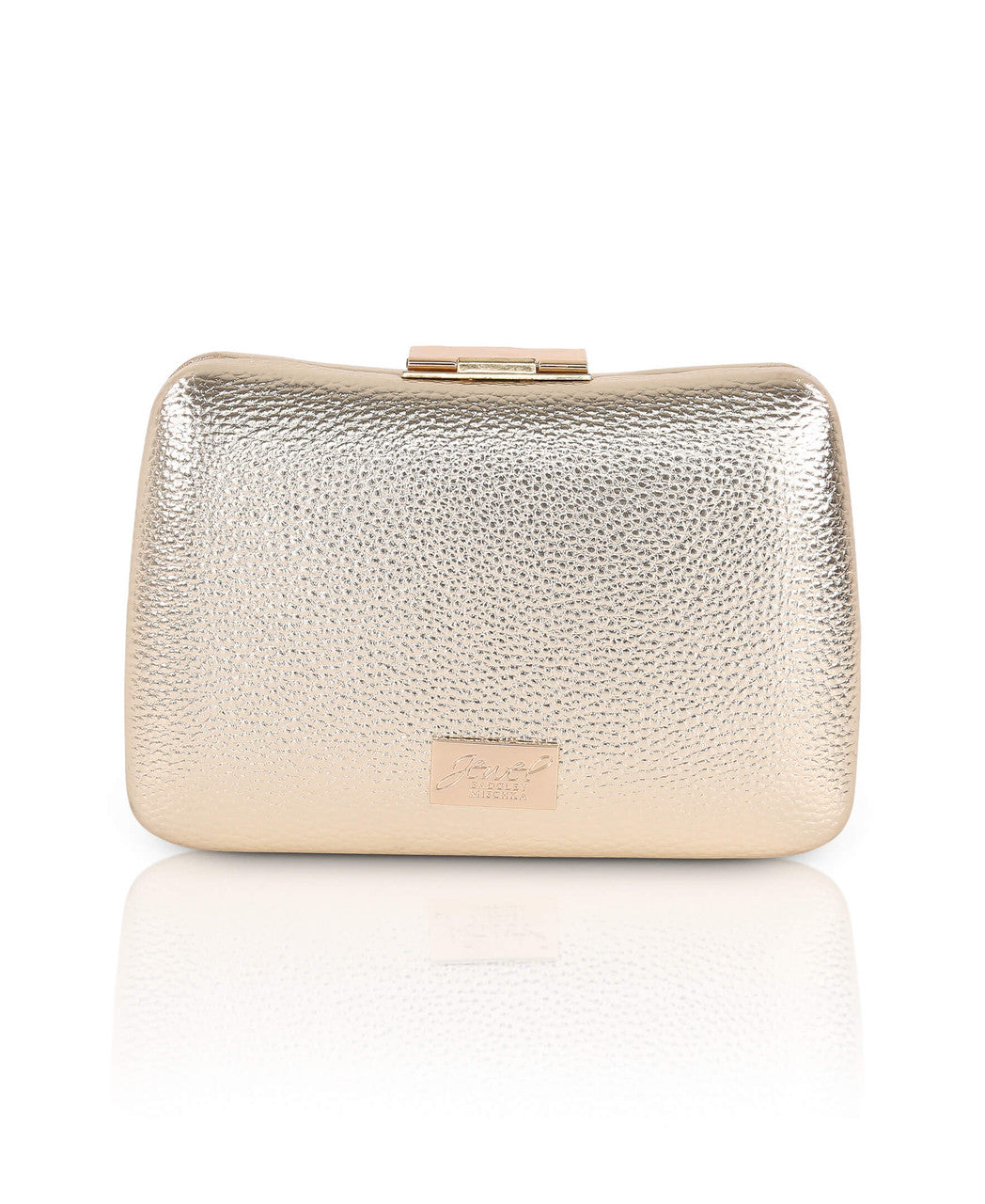 Gold | Tatum Faux Leather Clutch Back