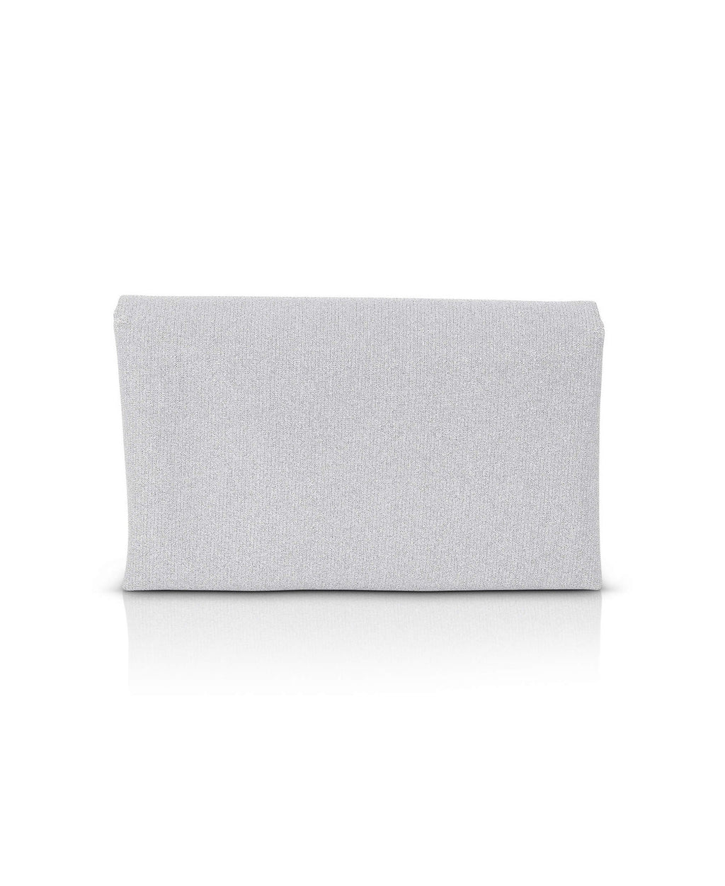 Silver | Alicia Sparkle Jacquard Envelope Clutch Back