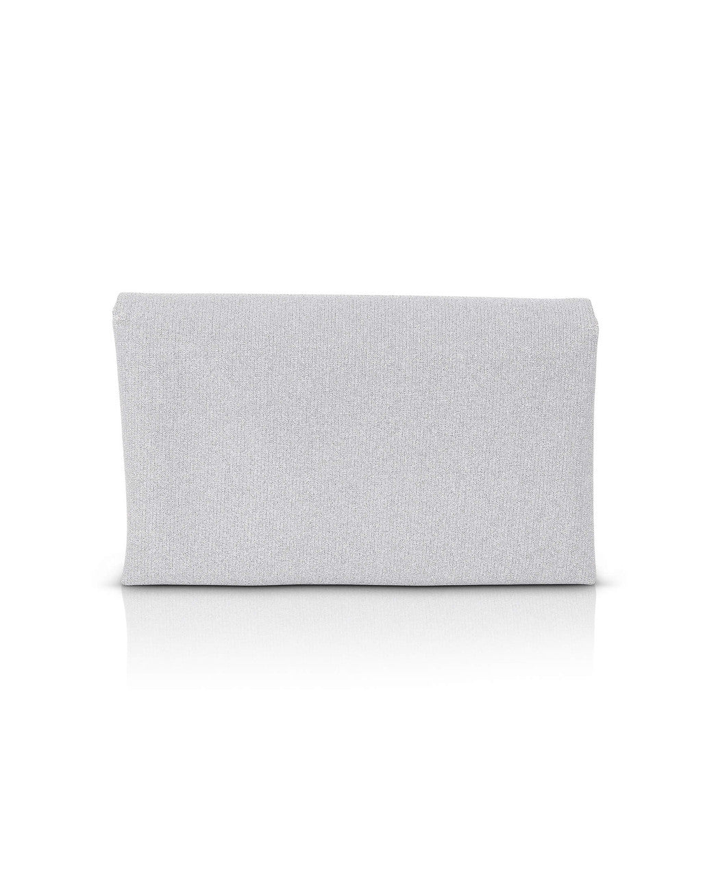 Silver | Alicia Sparkle Jacquard Envelope Clutch Back