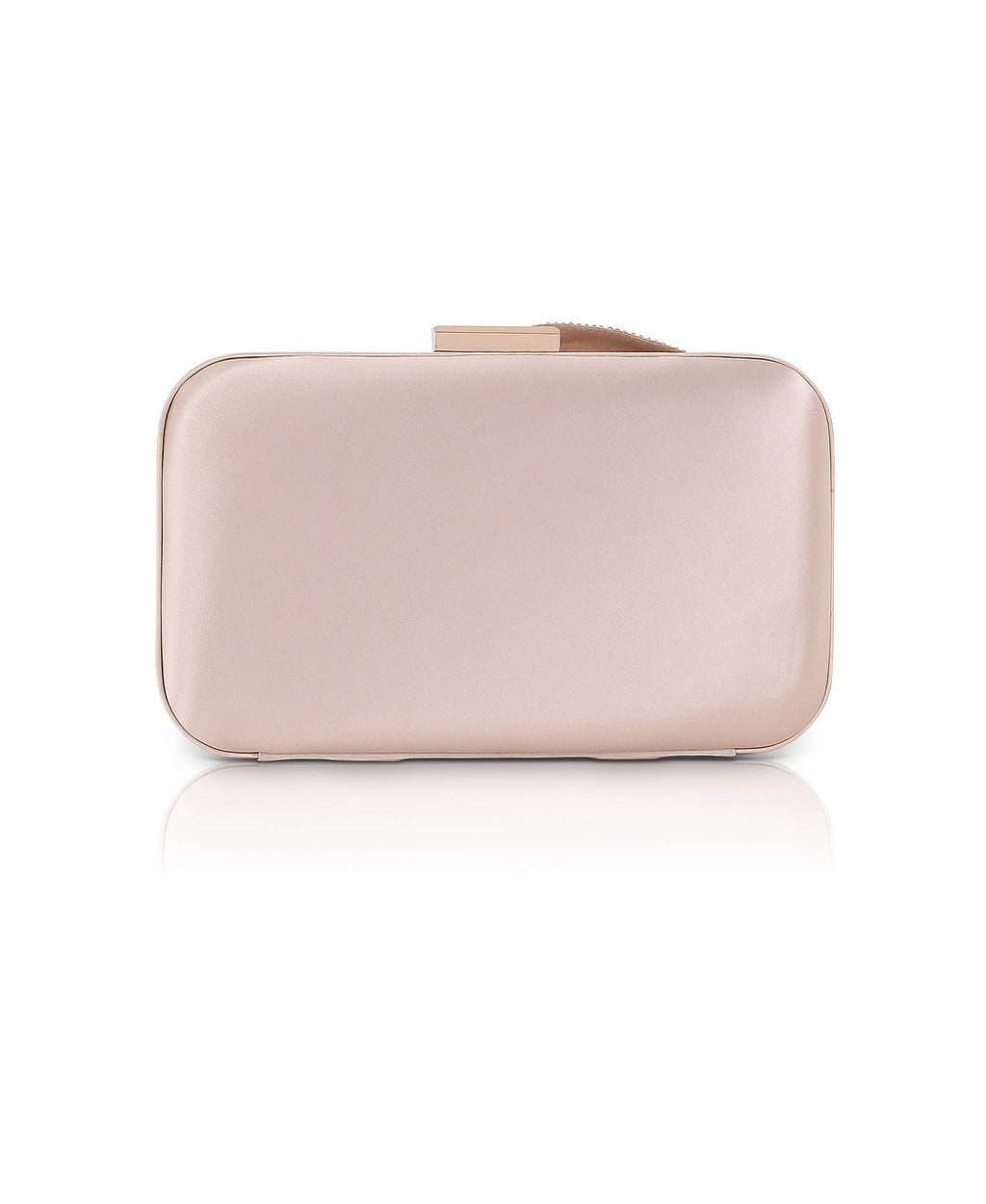 Champagne | Fleur Floral Minaudiere Box Clutch Back