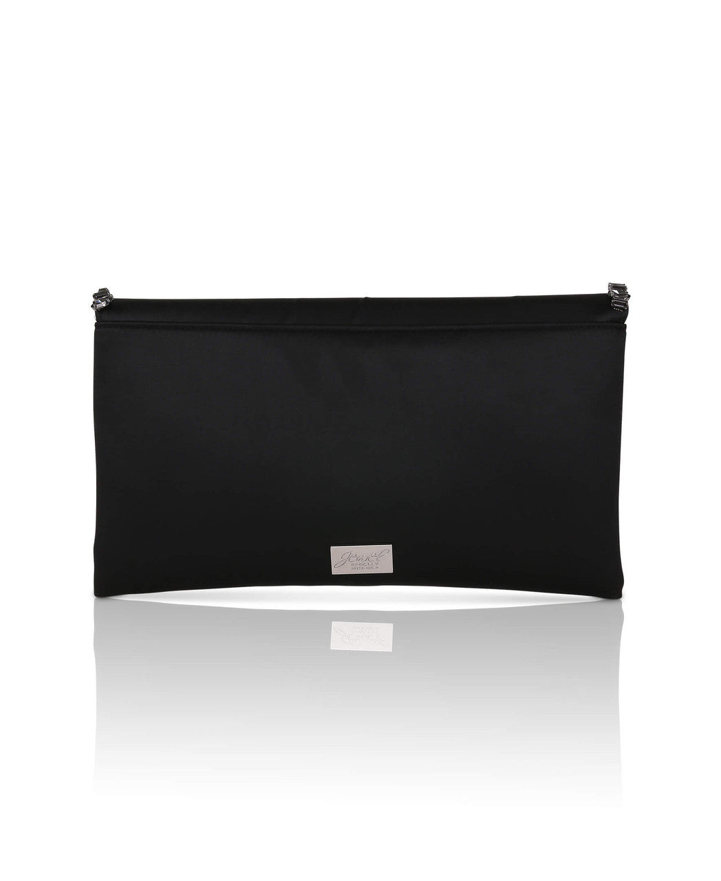 Mika Mixed Crystal Satin Envelope Clutch by Jewel Badgley Mischka
