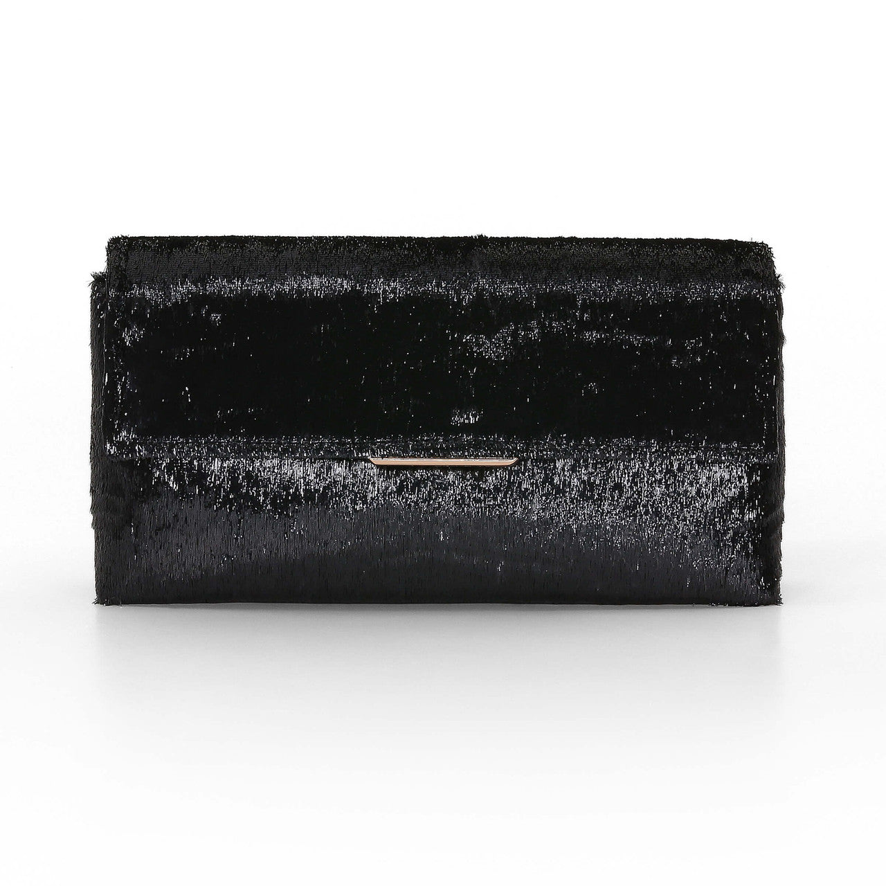 Black | Angel Soft Envelope Clutch Front