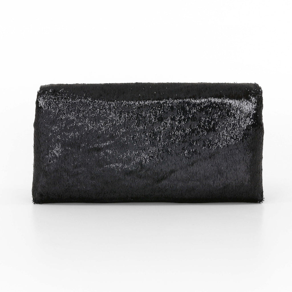 Black | Angel Soft Envelope Clutch Back