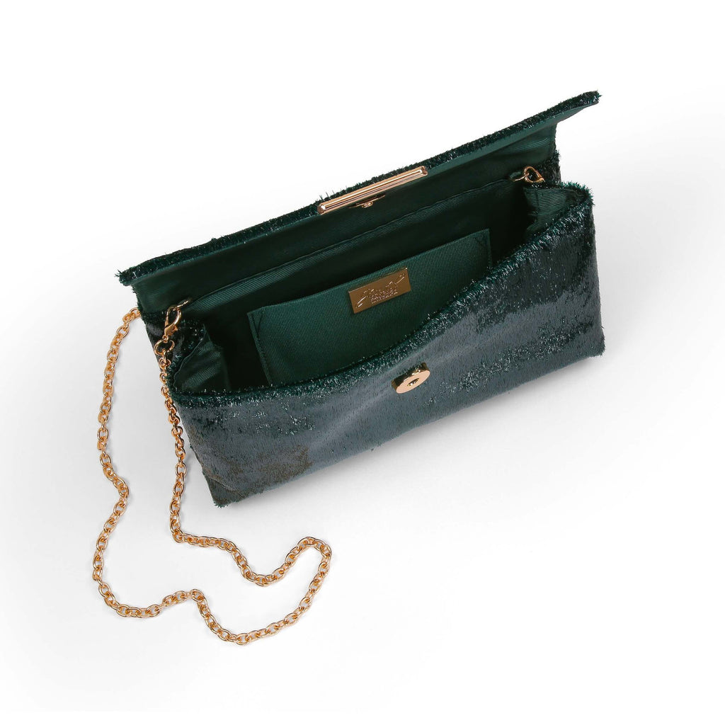 Emerald | Angel Soft Envelope Clutch Open