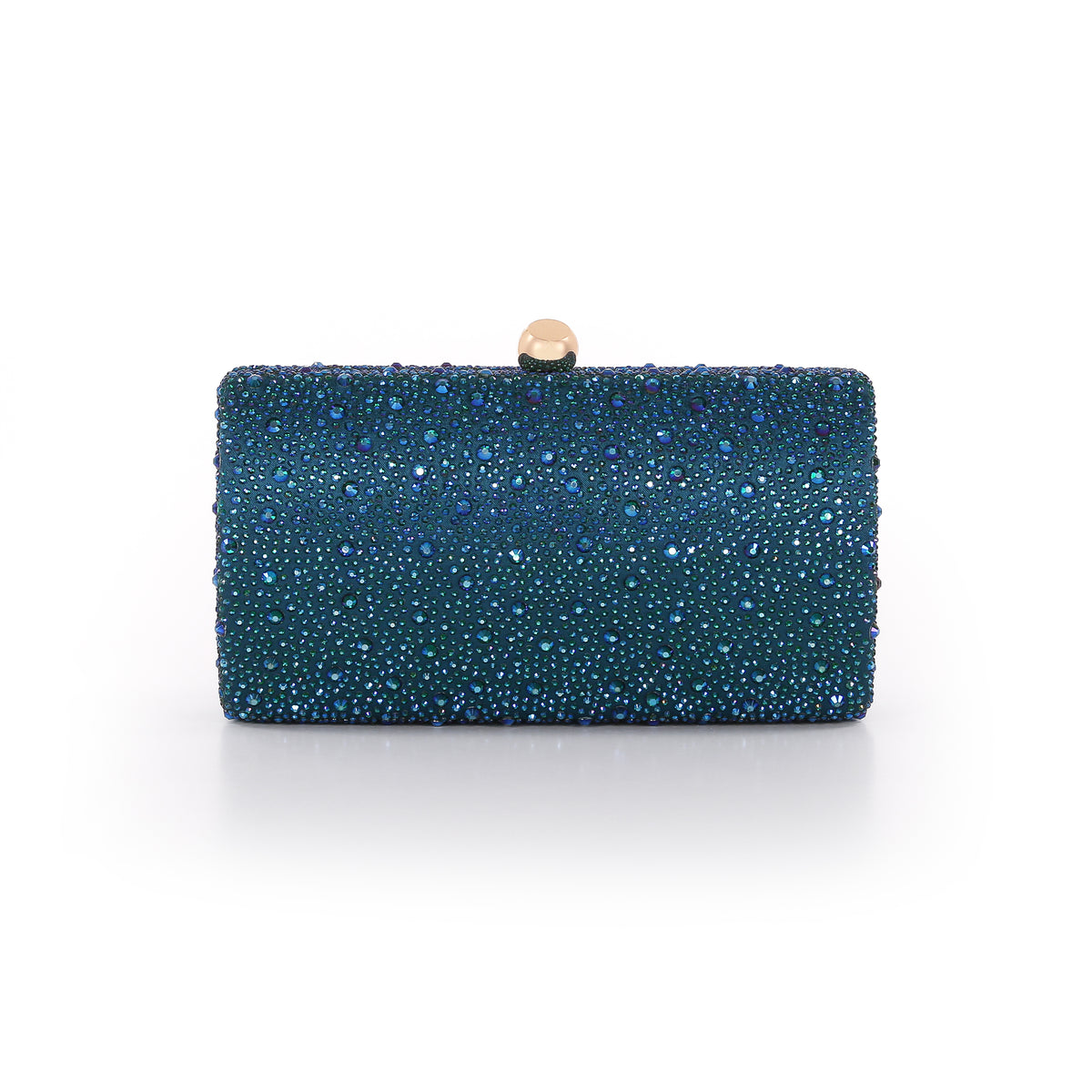 Teal | Mix Crystal Minaudiere Front