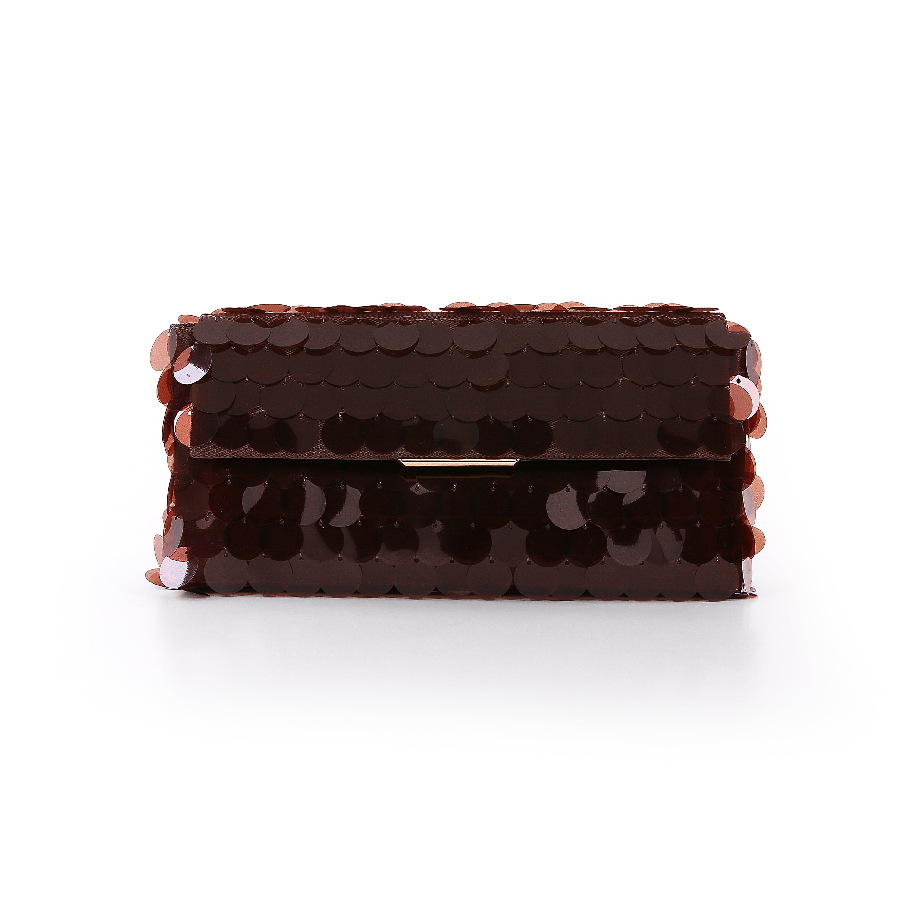 Brown | Payette Envelope Clutch Front