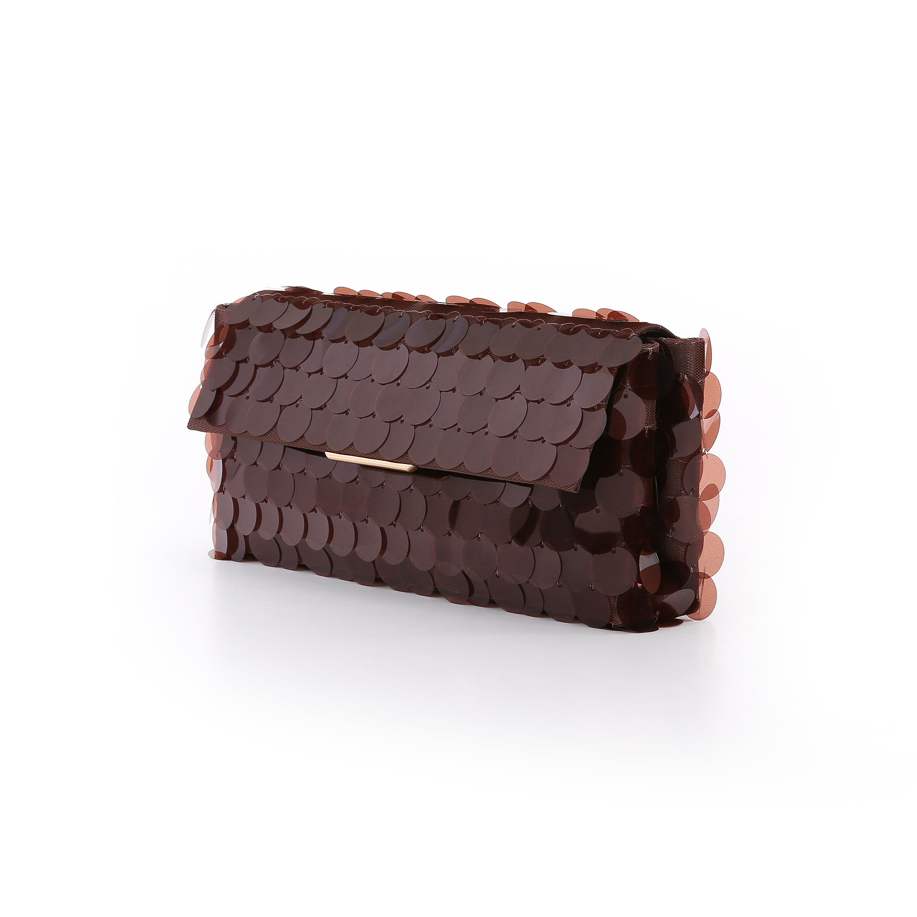 Brown | Payette Envelope Clutch Side
