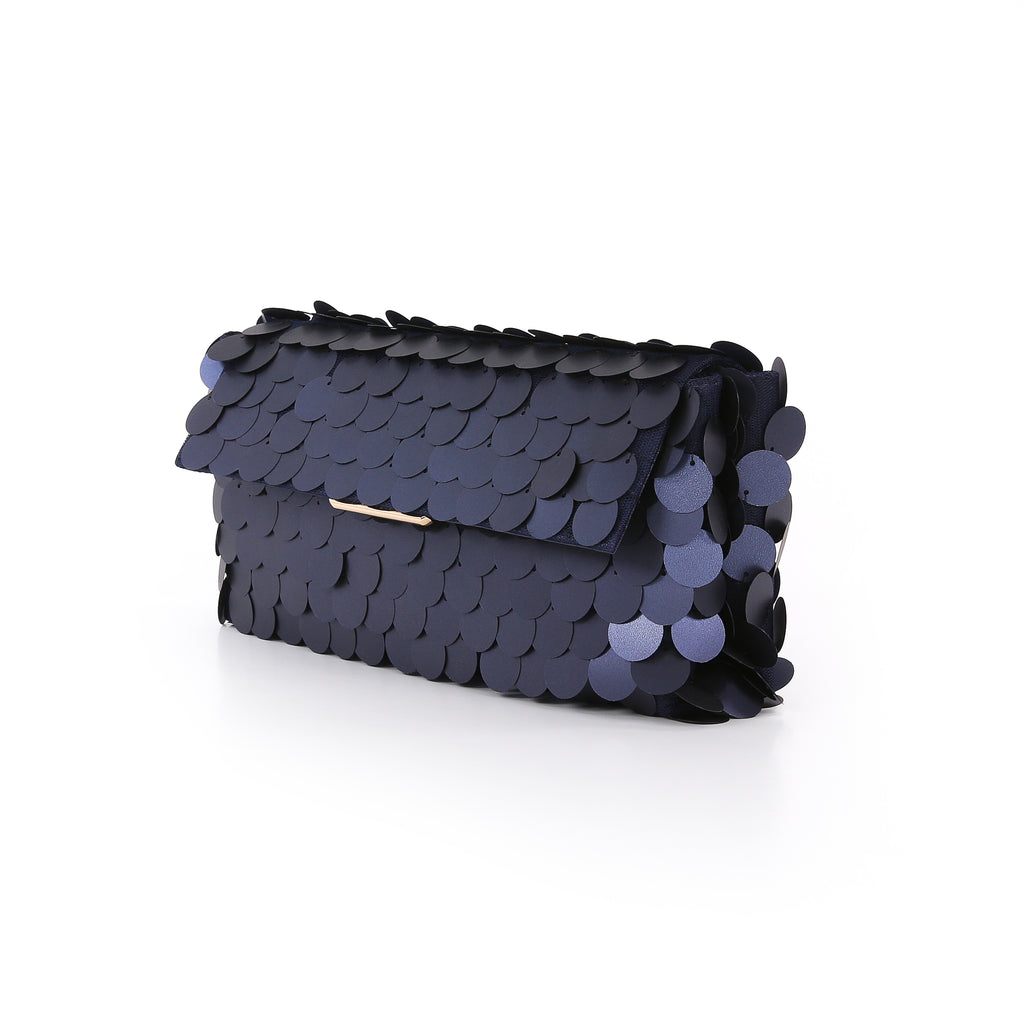 Navy | Payette Envelope Clutch Side