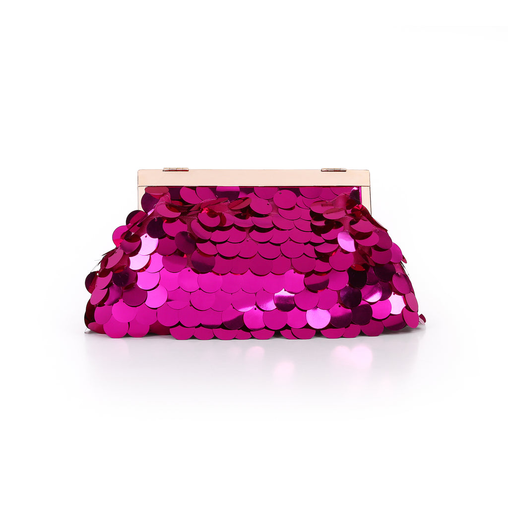Hot Pink | Payette Pouch Clutch Signature Jewel Asy Back