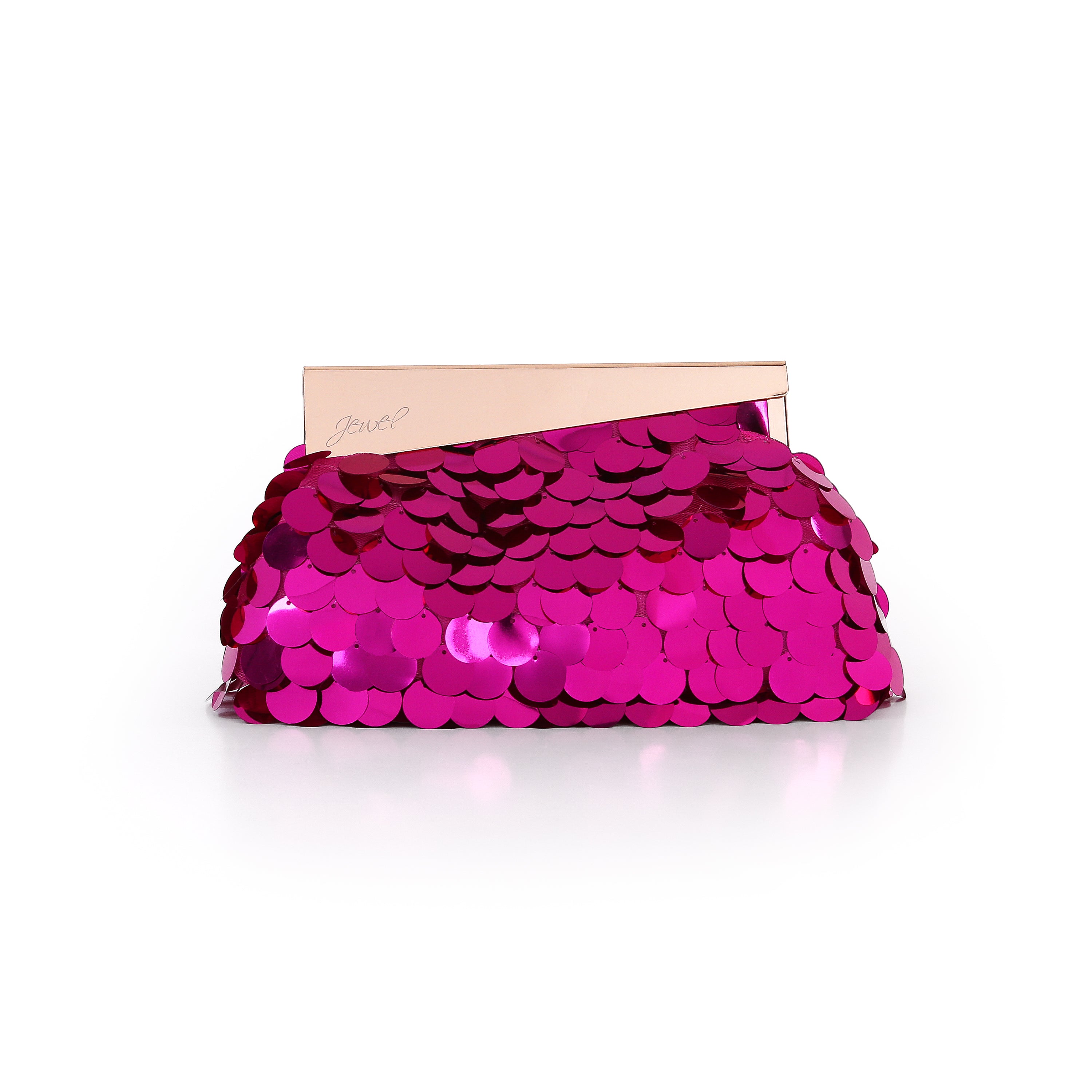 Hot Pink | Payette Pouch Clutch Signature Jewel Asy Front