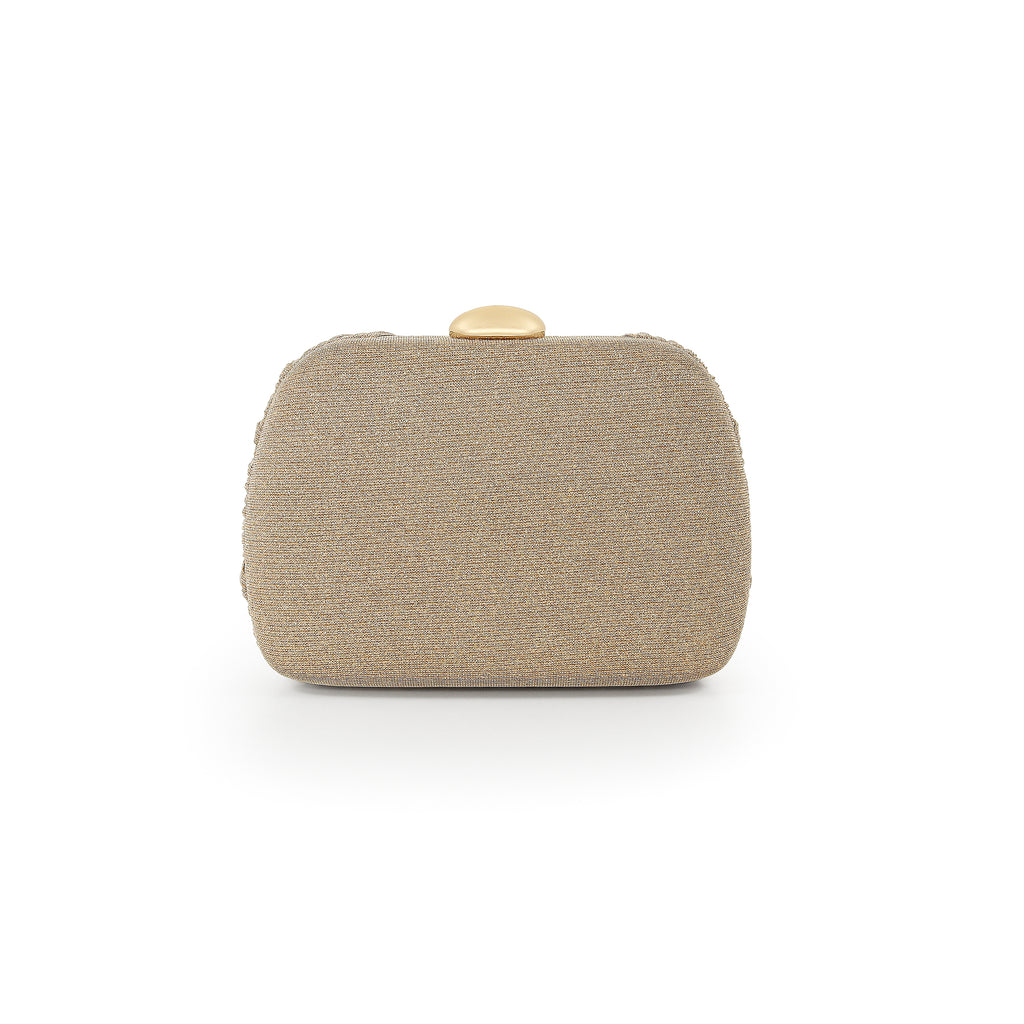 Gold | Jewel Pleated Sparkle Jacquard Twist Min Back