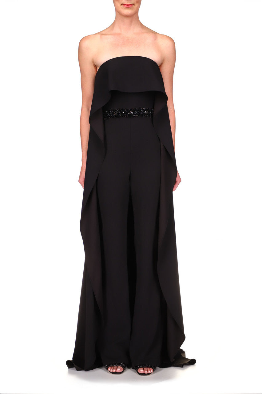 Black | Flowing Strapless Jumpsuit