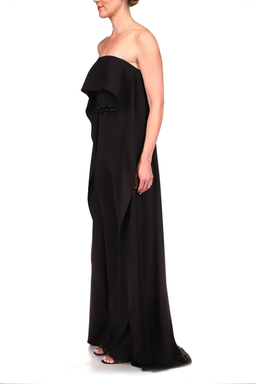 Black | Flowing Strapless Jumpsuit