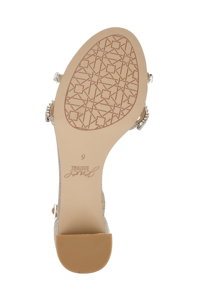 Gold Glitter | Joanne Strappy Block Heel Sole
