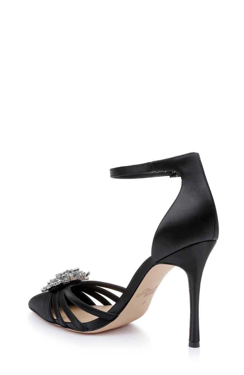 Black | Violette Crystal Pointed Stiletto Heels