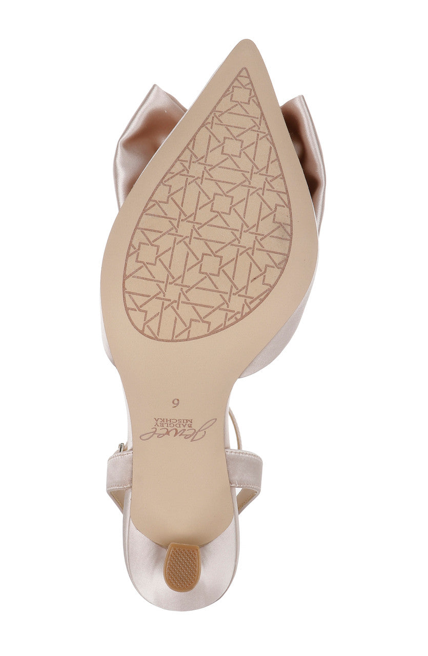 Champagne | Yanna Satin Stiletto with Bow