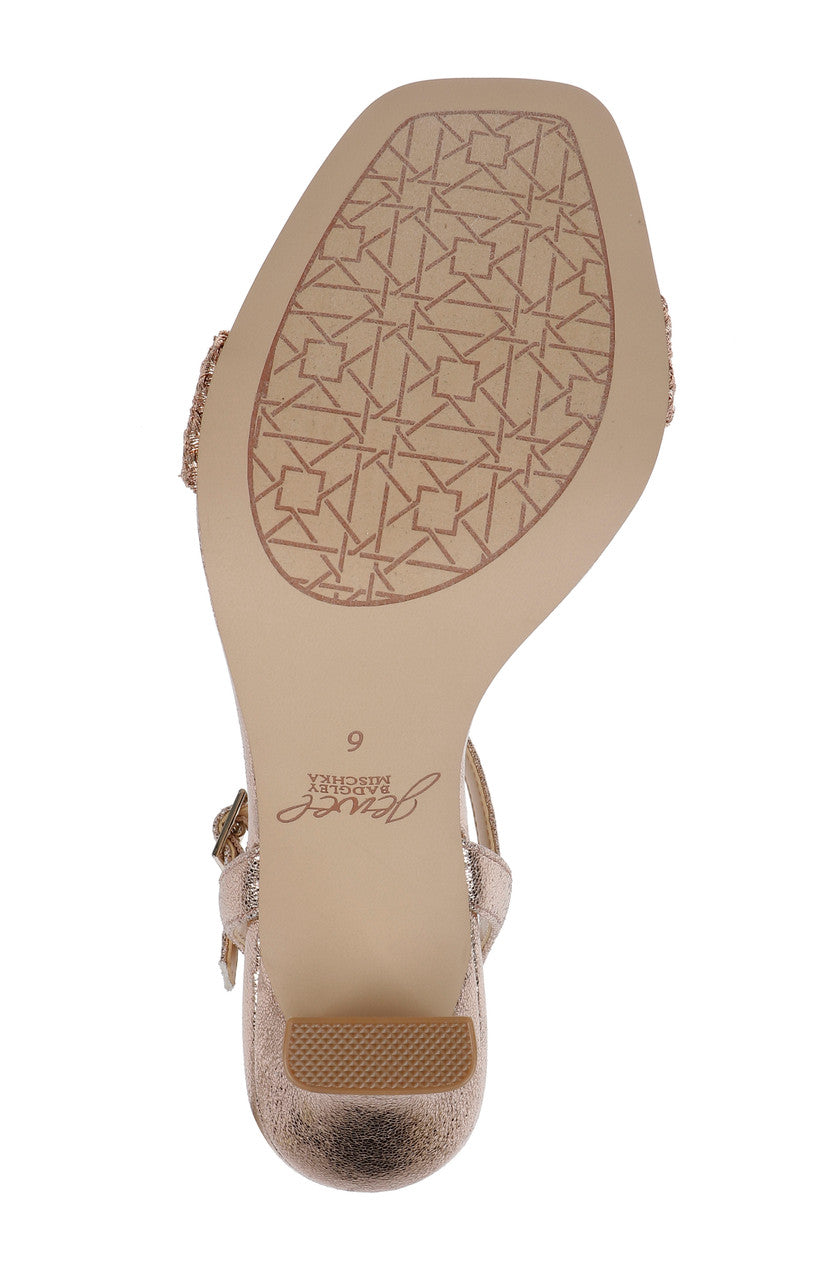 Rosegold | Heddia Woven Vamp Sandals