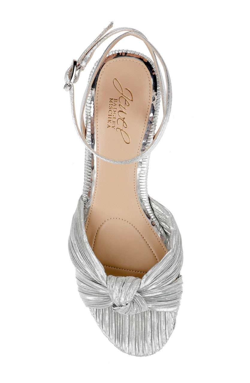 Silver | Hudson Pleated Sandal Top