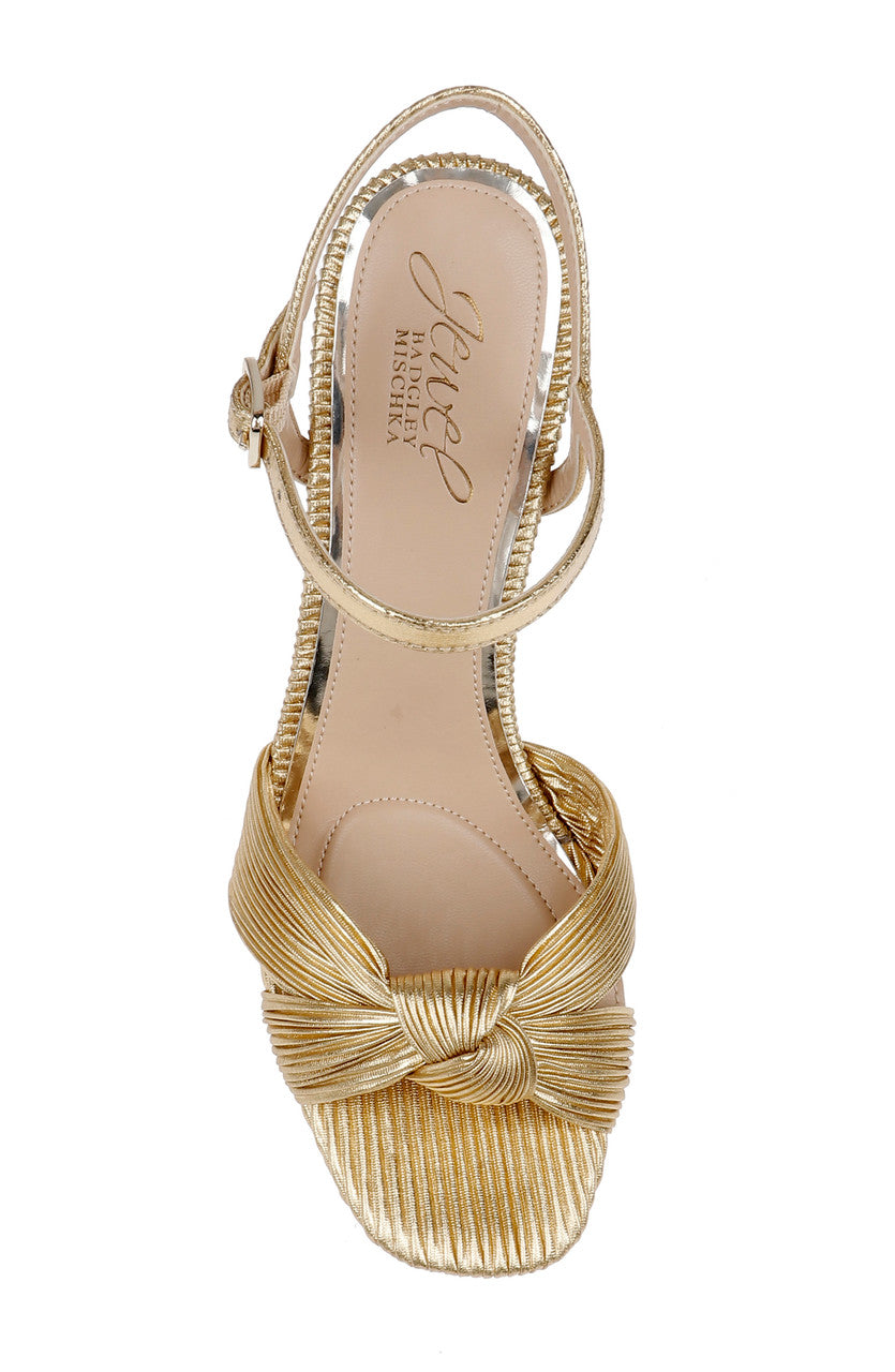 Gold | Hydee Pleated Stiletto Sandal