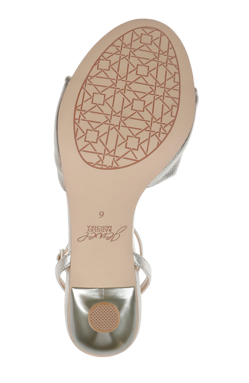 Gold | Kaia Sandal with Crisscross Vamp