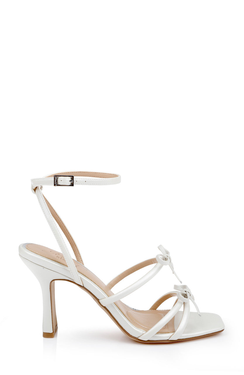 Kiyomi II Metallic Delicate Sandal with Bow Straps By Jewel