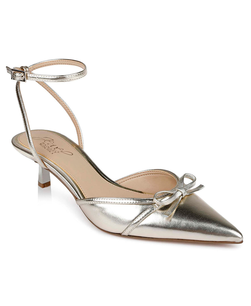 Gold Metallic | Talasia Pointed Toe Kitten Heels
