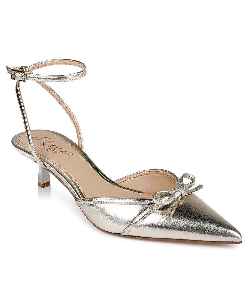Gold Metallic | Talasia Pointed Toe Kitten Heels
