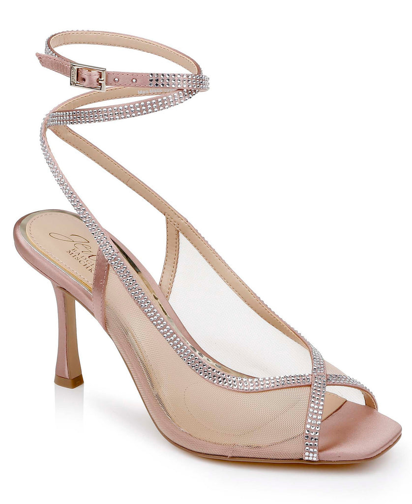 jewel badgley mischka anastasia mesh peep toe dress booties Badgley Mischka Women's Tamera Mesh Open Toe Sandals