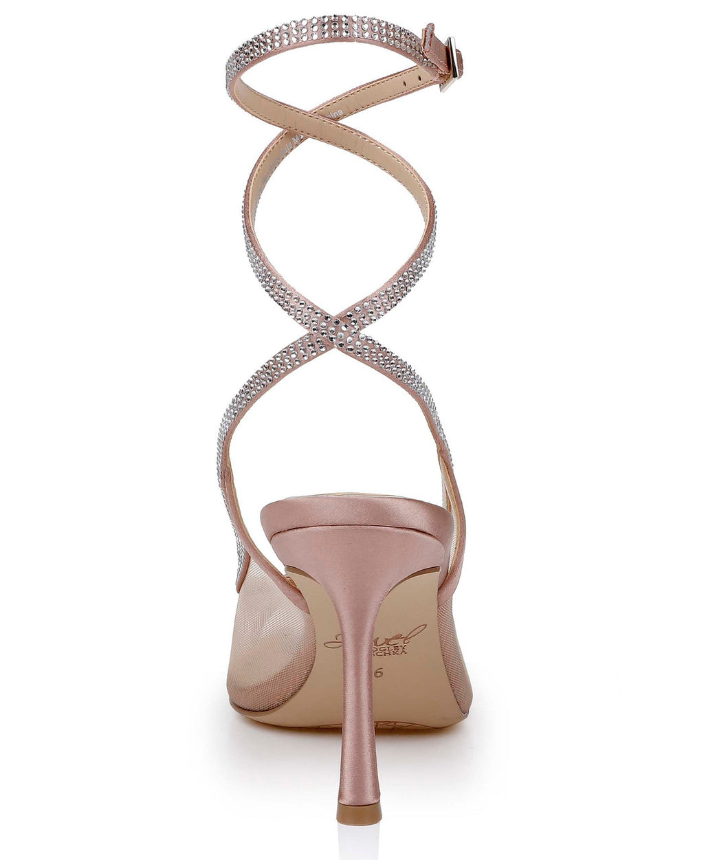 jewel badgley mischka anastasia mesh peep toe dress booties Tamera Peep Toe Heels with Wraparound Strap by Badgley Mischka