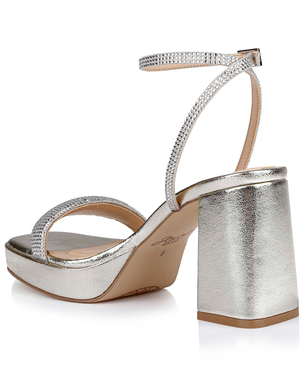 Gold Textile | Teddi Platform Block Heels