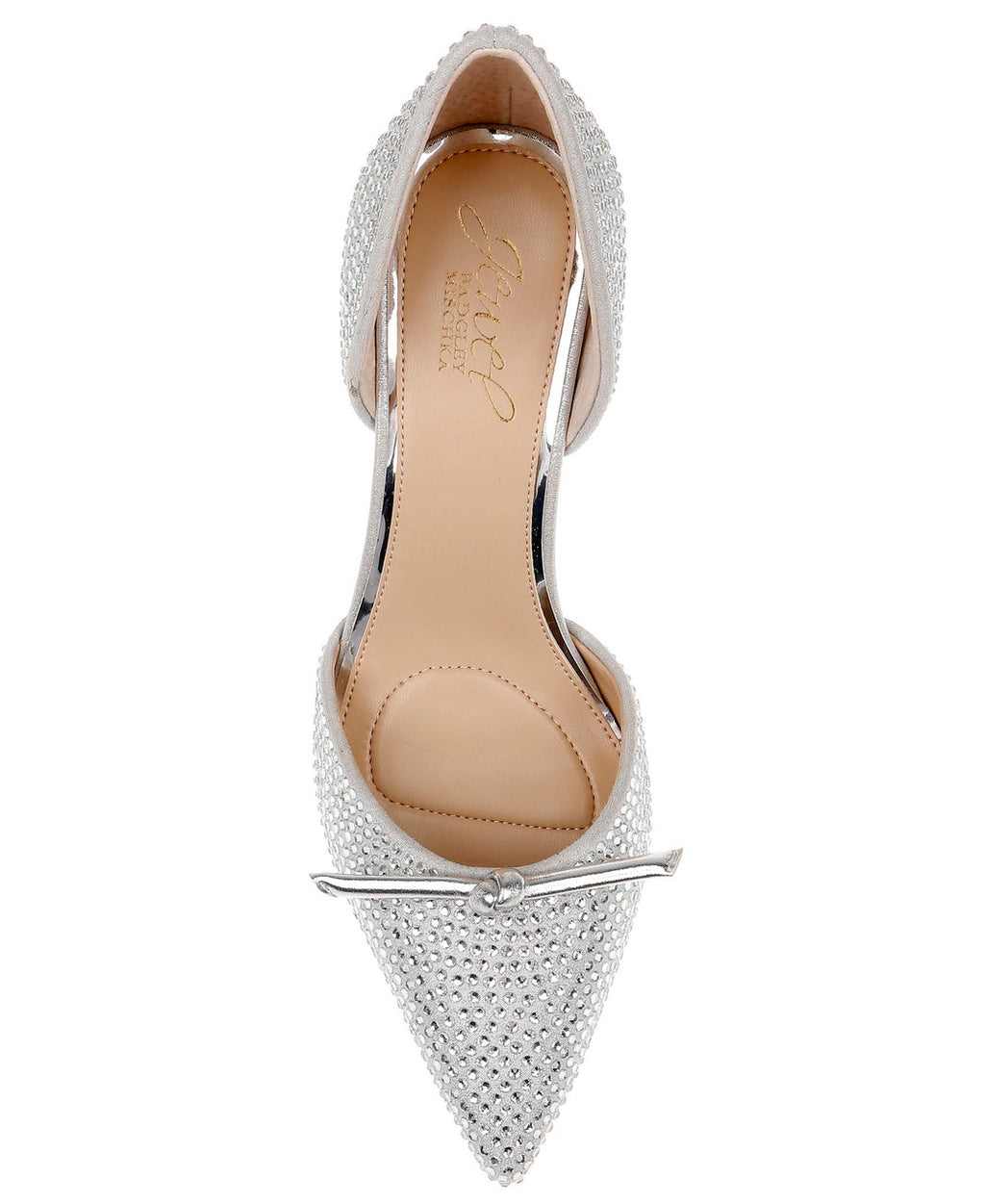Silver Textile | Terresa D'Orsay Stiletto Pumps