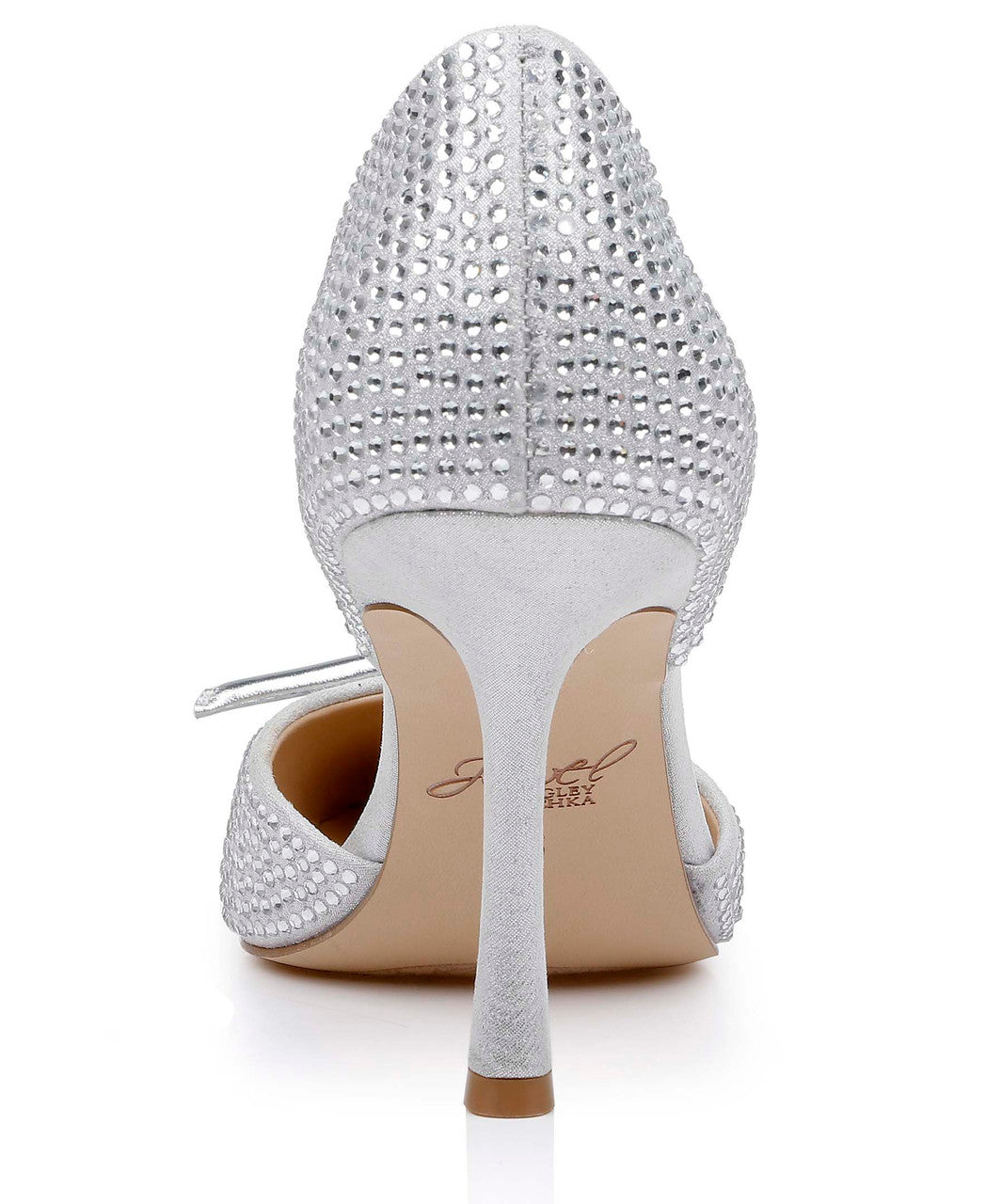 Silver Textile | Terresa D'Orsay Stiletto Pumps