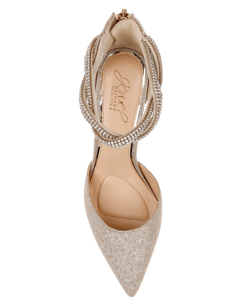 Gold Glitter | Tinsley Pointed Toe Block Heel Pumps