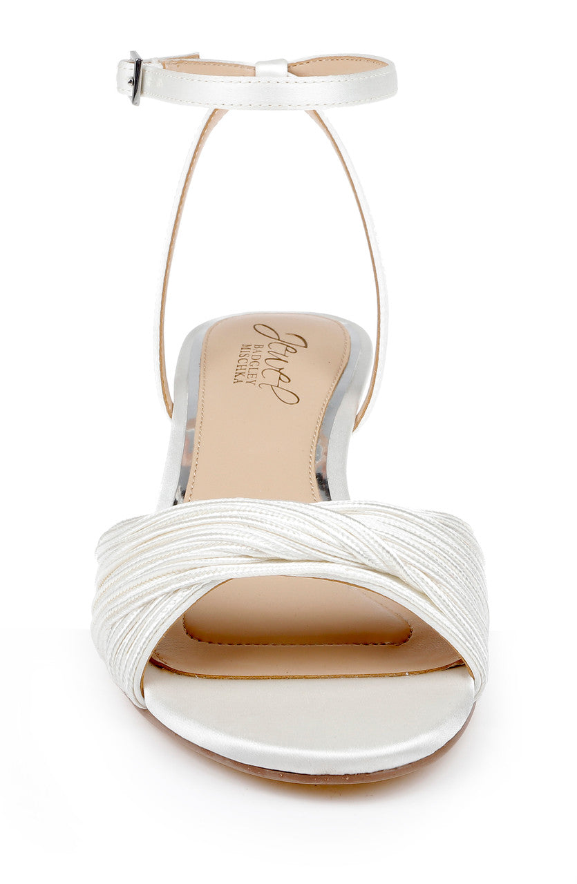 Ivory | Nance Kitten Heel Sandals Front