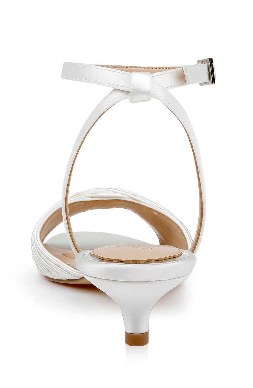 Ivory | Nance Kitten Heel Sandals Back