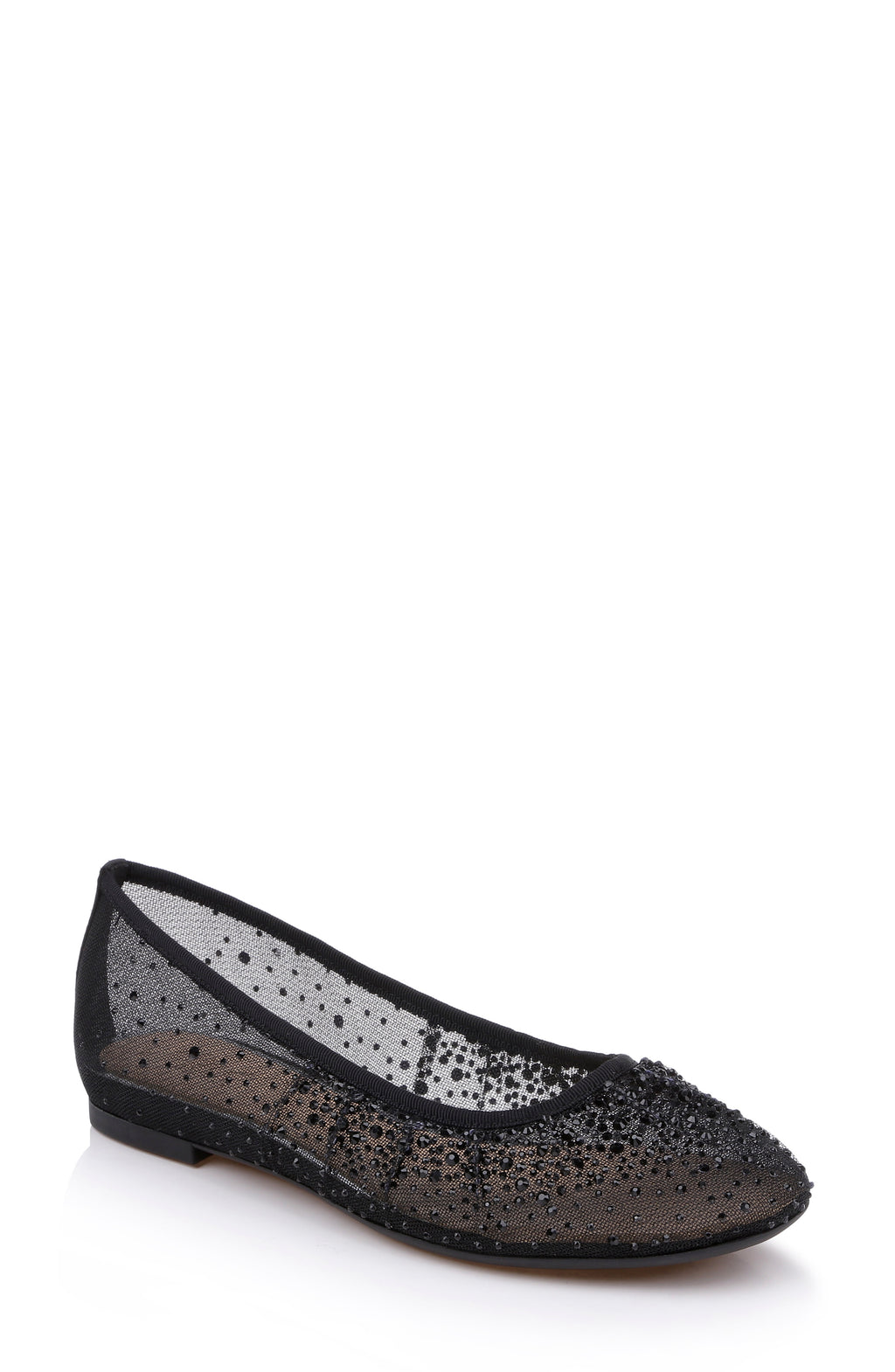 Black | Nuala Mesh Flats Front Side